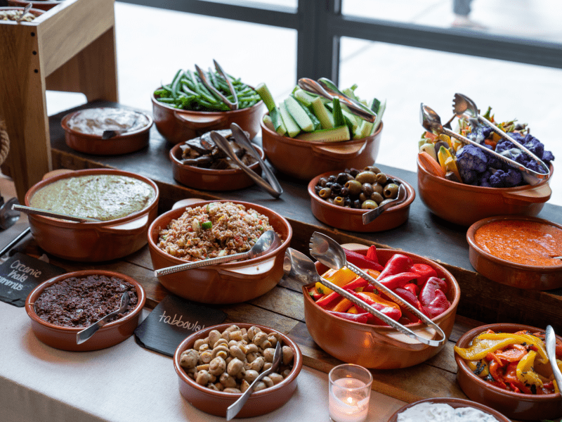 A platter of various dishes