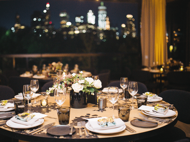 Table with wedding decor