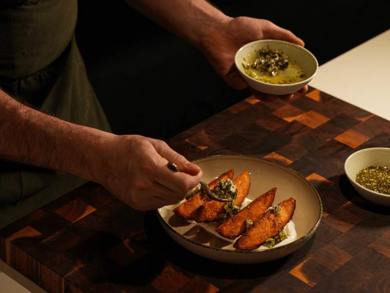 chef plating dish