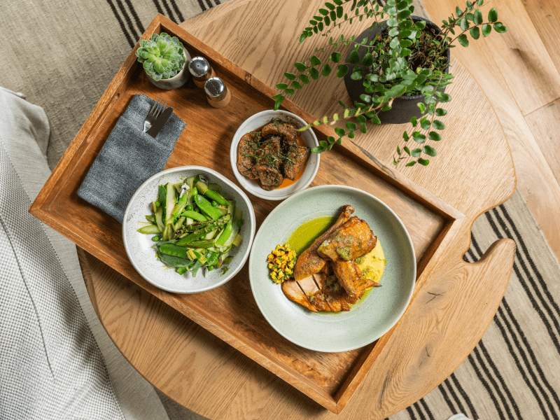 Ementa para refeições no restaurante