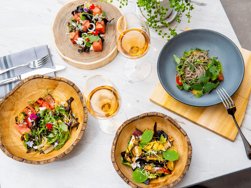 Salads and Wine