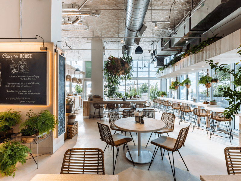 Interior of the cafe