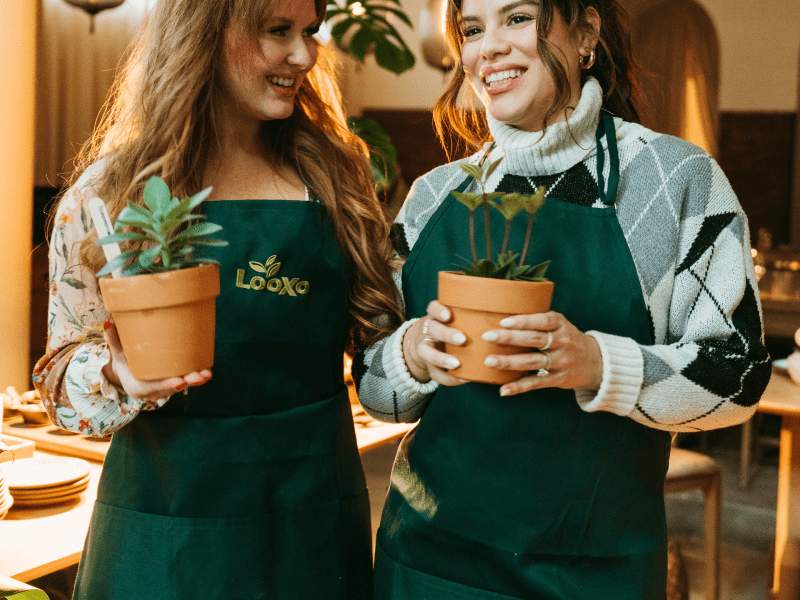 friends potting plants