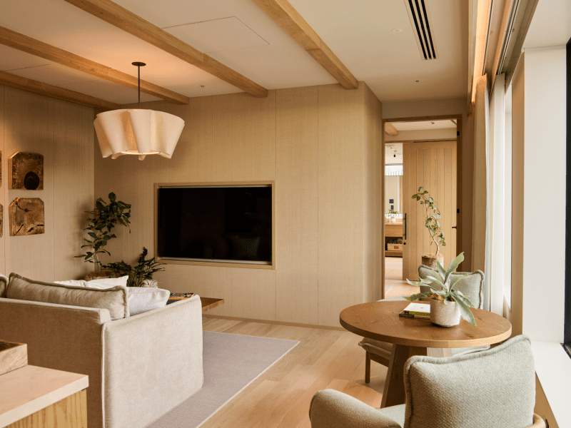 Living room of the Panoramic Tower 1 Bedroom Suite