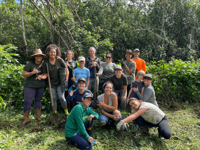 Group of volunteers posing for a photo
