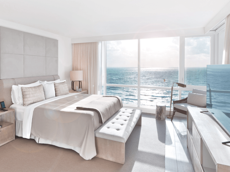 Bedroom in the 1 South Beach retreat collection