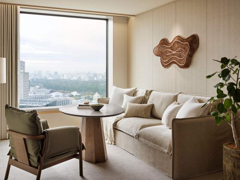 Canapé et chaise confortables dans le salon