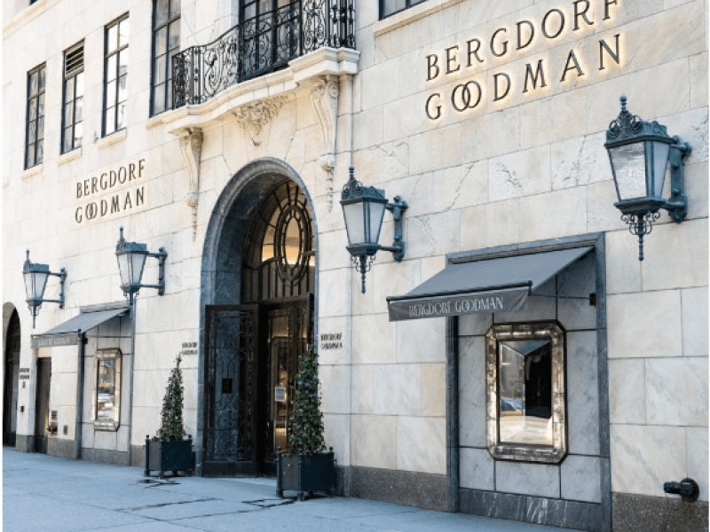 Ivory Bergdorf Goodman building front with black fixtures