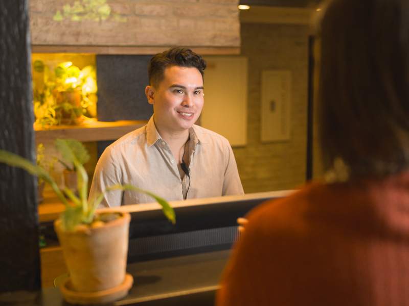 Front Desk with clerk