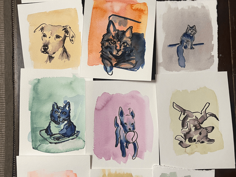 Watercolor paintings