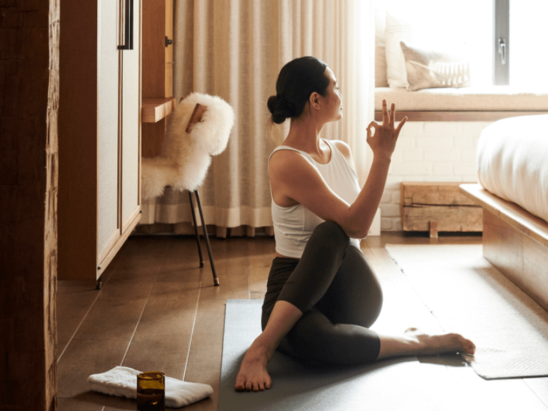 Woman doing yoga