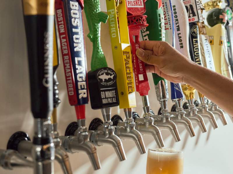 16 local beer taps