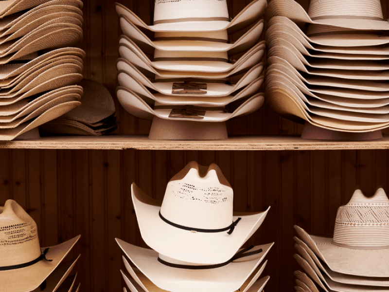 Stacked cowboy hats