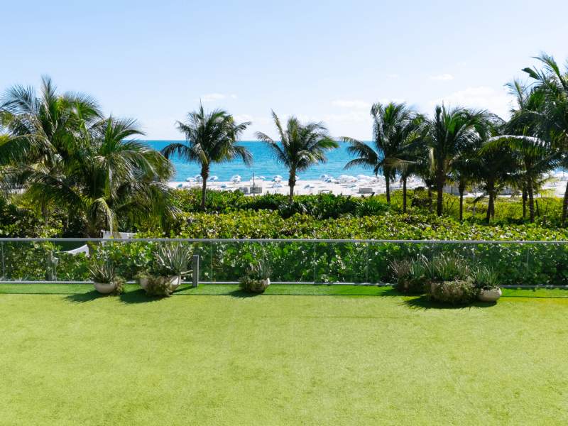 terrace with ocean view