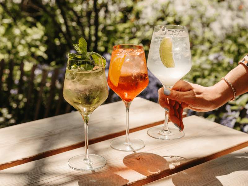 aperol spritz at barbuto garden