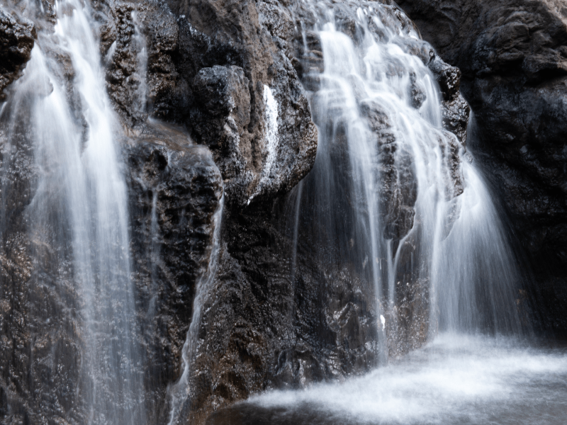 a waterfall