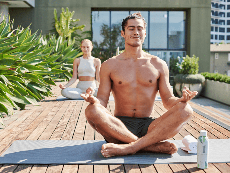 People doing yoga