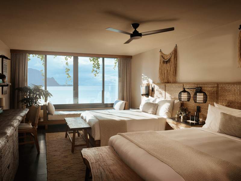 Ocean View Two Queen Room | 1 Hotel Hanalei Bay
