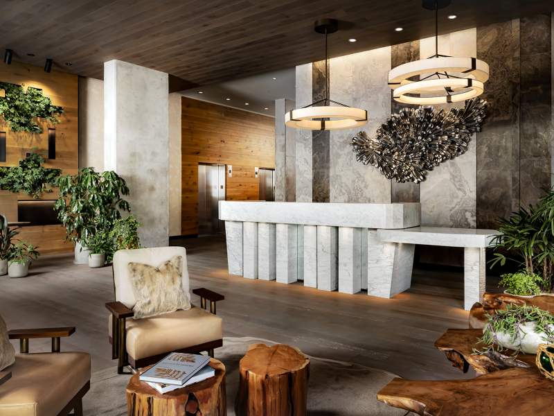 Reception area at 1 Hotels