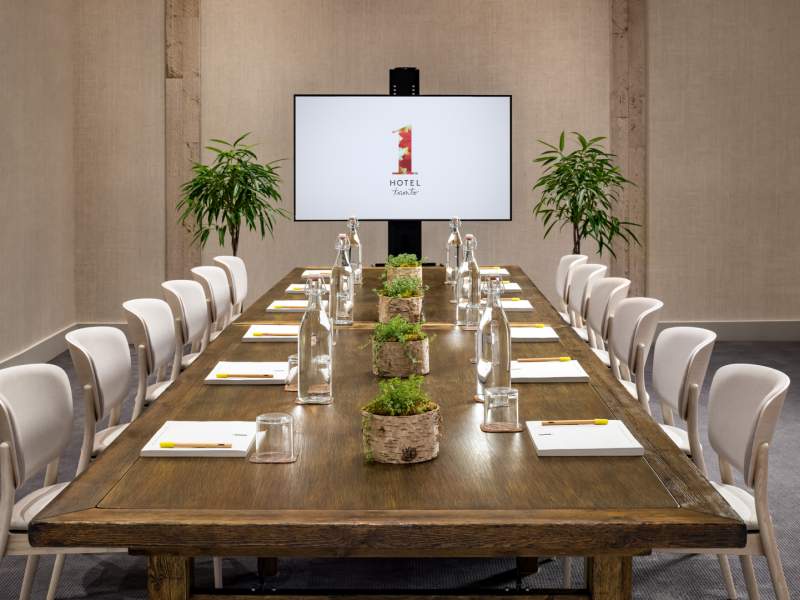A meeting room at 1 Hotel Toronto