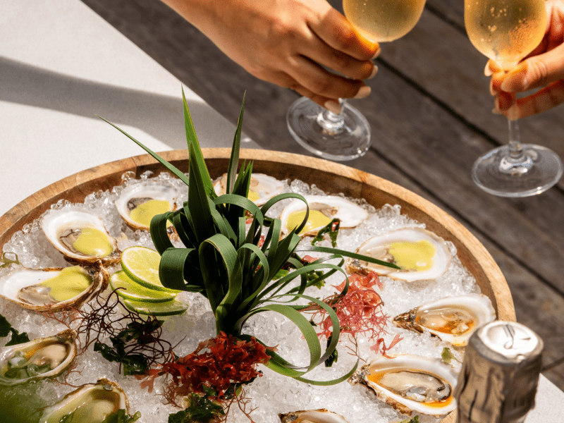 oysters and champagne