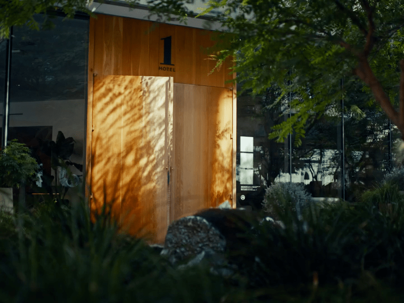 Entrance door opening at 1 Hotel West Hollywood