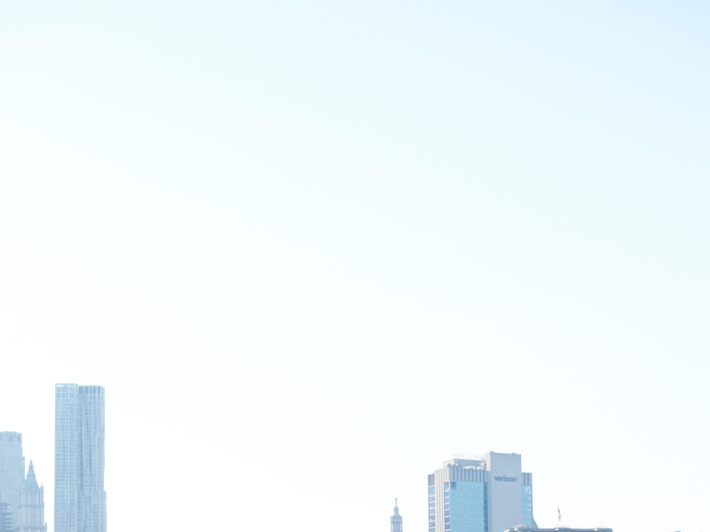 Shot of the Brooklyn Bridge across the water