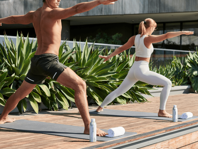 People doing yoga