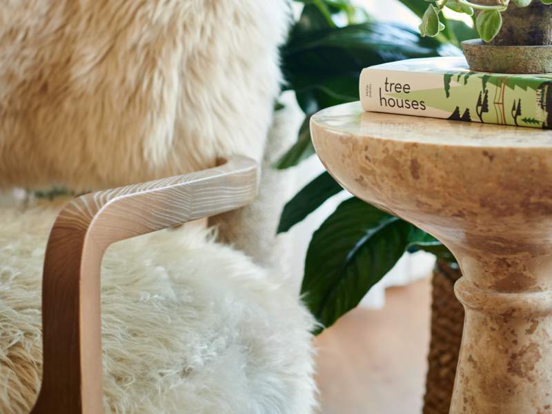 Chair and Book on table
