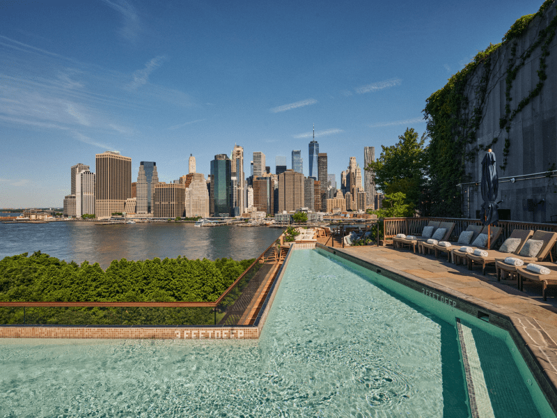rooftop pool deck