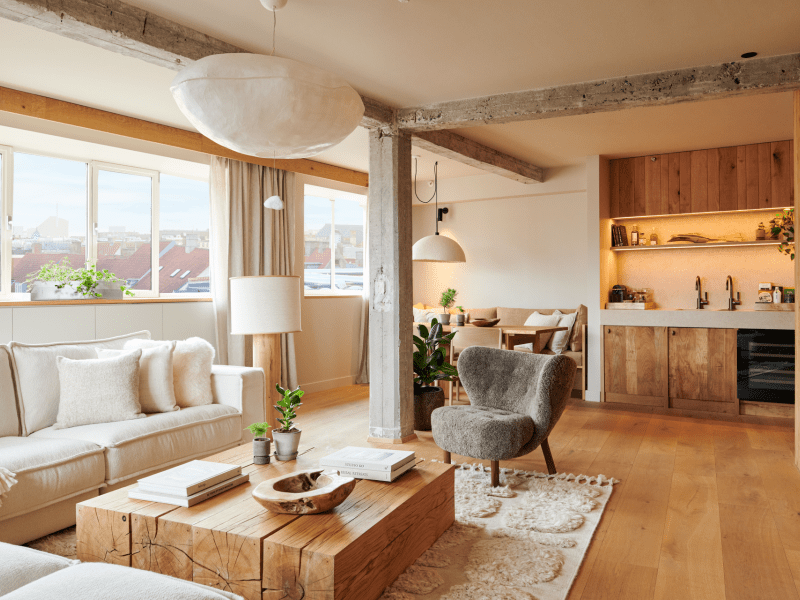 A beautiful suite with living room and kitchen