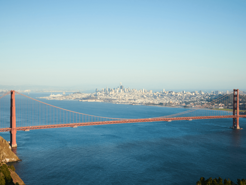 Aerial photo of The Golden Gate bridge 