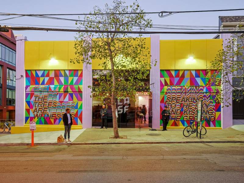 Out front of the INSTITUTE OF CONTEMPORARY ART SAN FRANCISCO