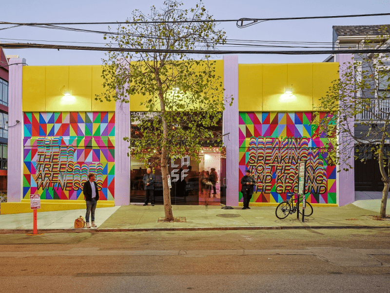 Out front of the INSTITUTE OF CONTEMPORARY ART SAN FRANCISCO