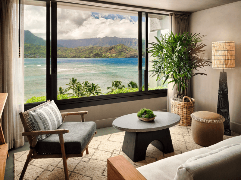 view of ocean from within a guestroom