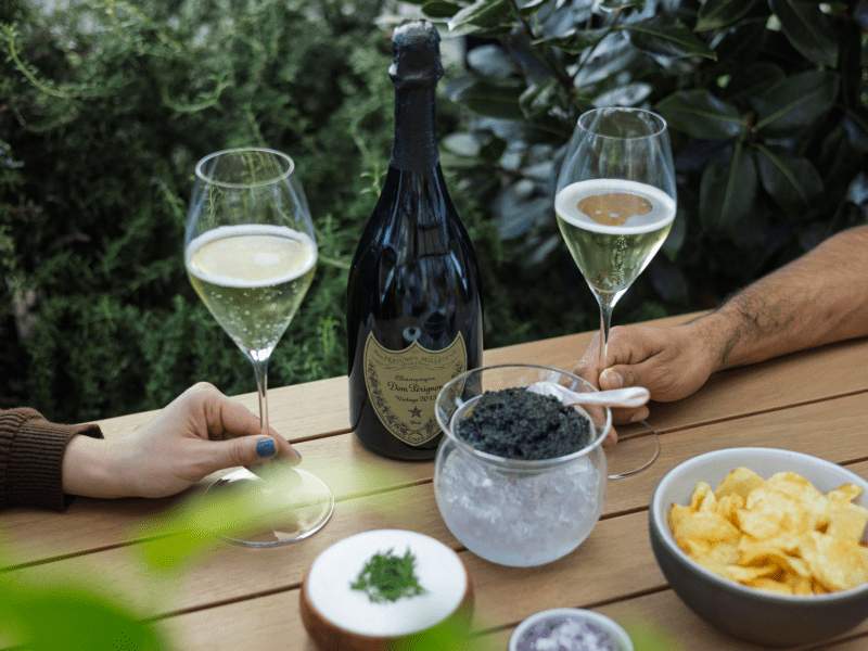 caviar service at terrene