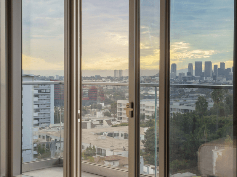 View off a patio of West Hollywood