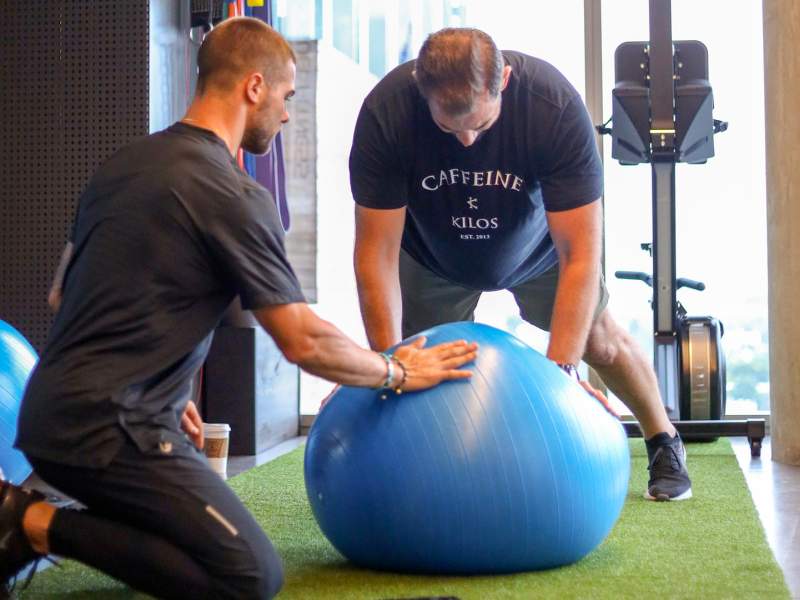 Person getting training at 1 West Hollywood