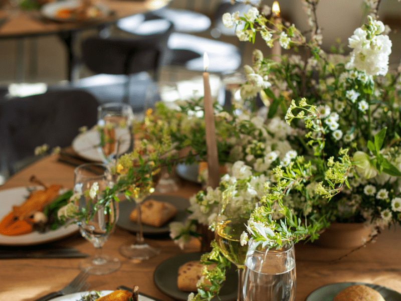 banquet setup in willow ballroom