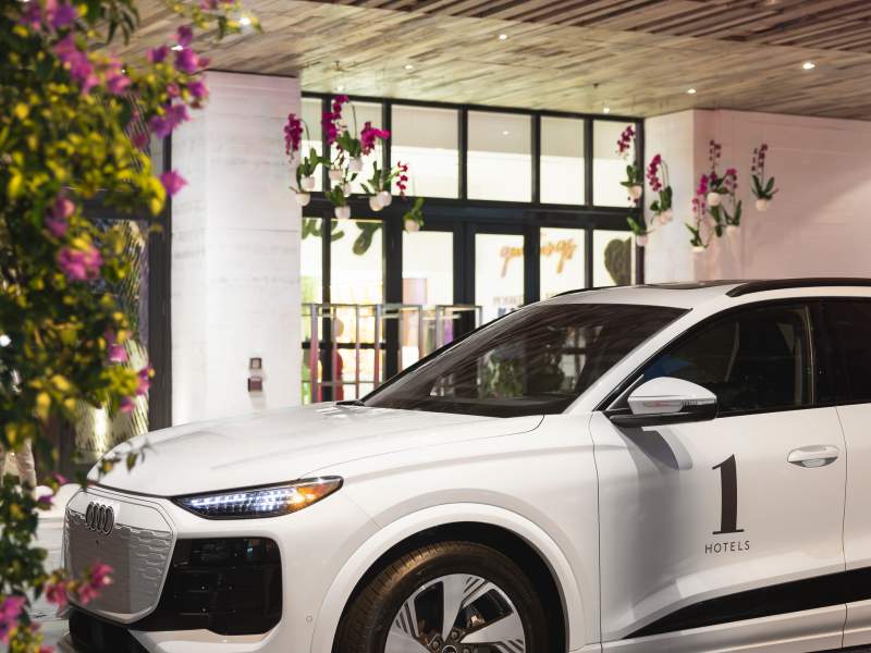 audi house car on the front drive of 1 hotel south beach