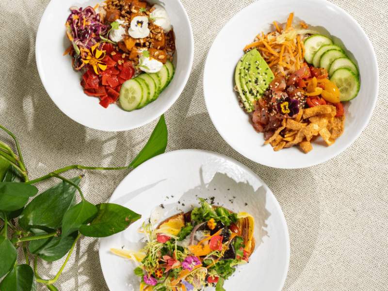 Drie kommen salade