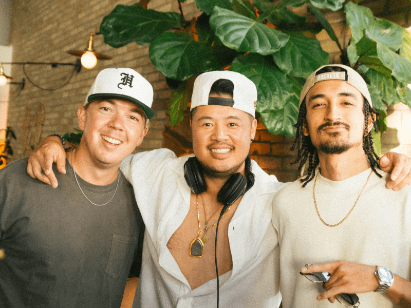 DJ with friends