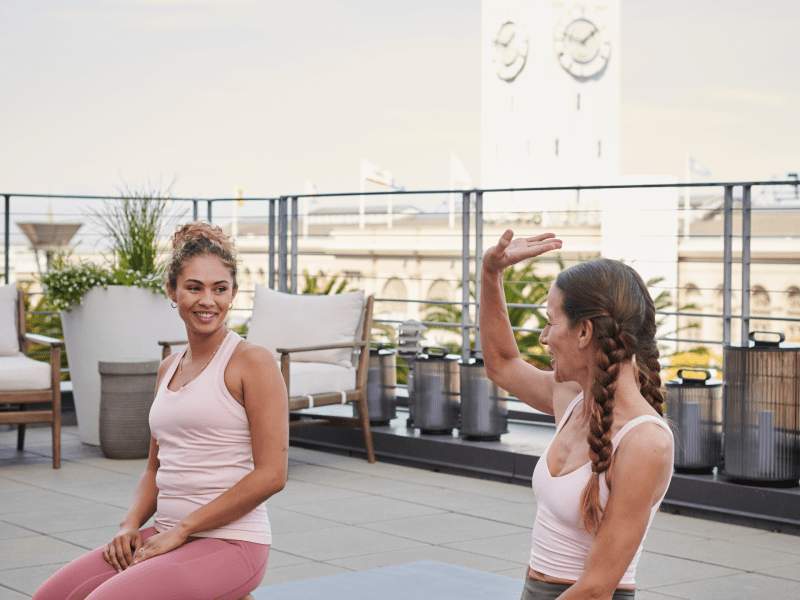 rooftop yoga