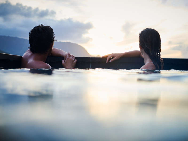 Couple at Adult Only Pool