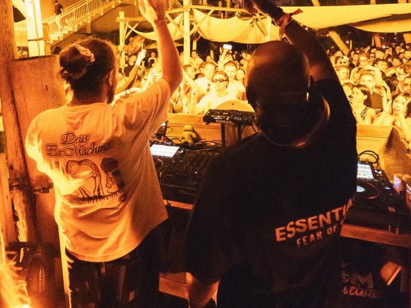 people at a beach party