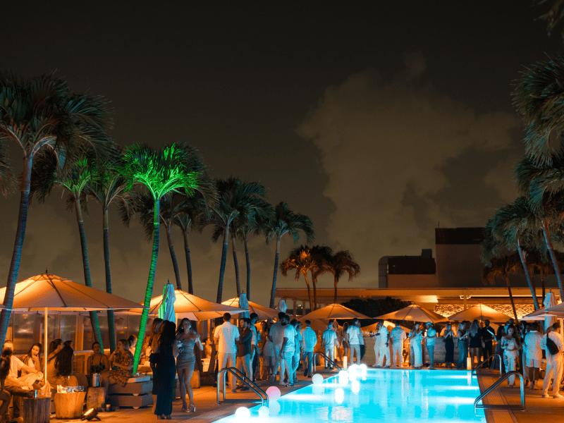 Pool at Nighttime