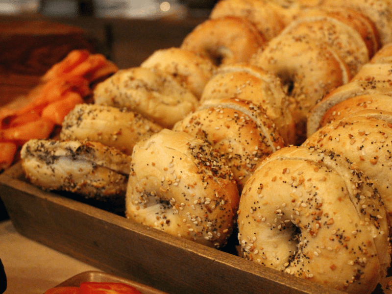 Rows of bagels