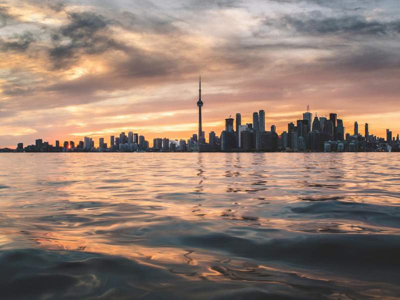 Toronto skyline from the water