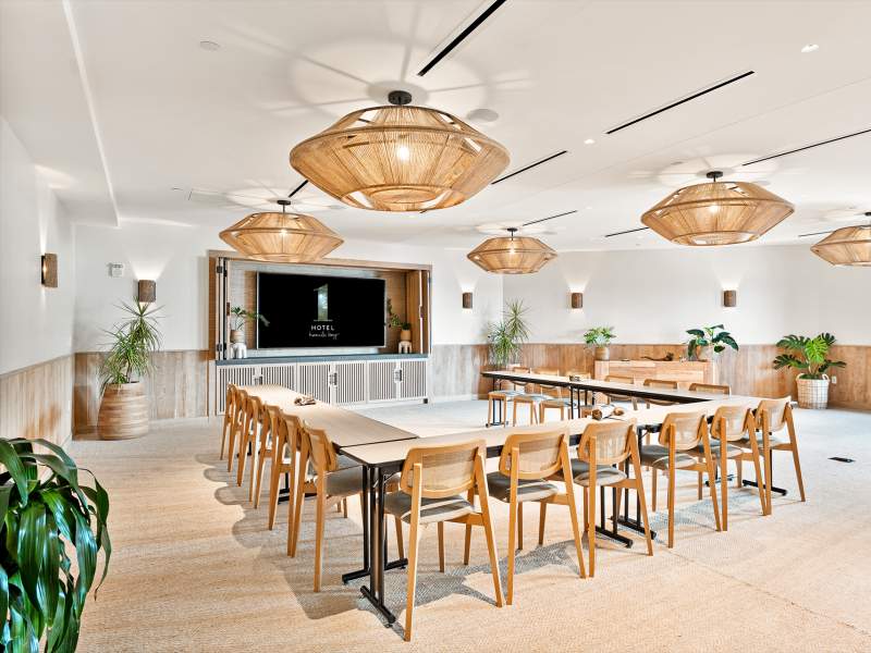 Kukui space set up with U shape seating