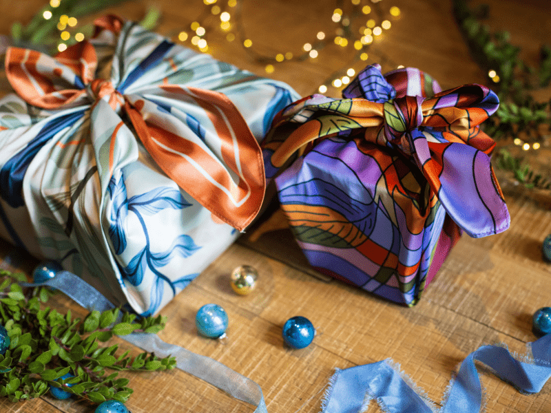 festive gift wrap
